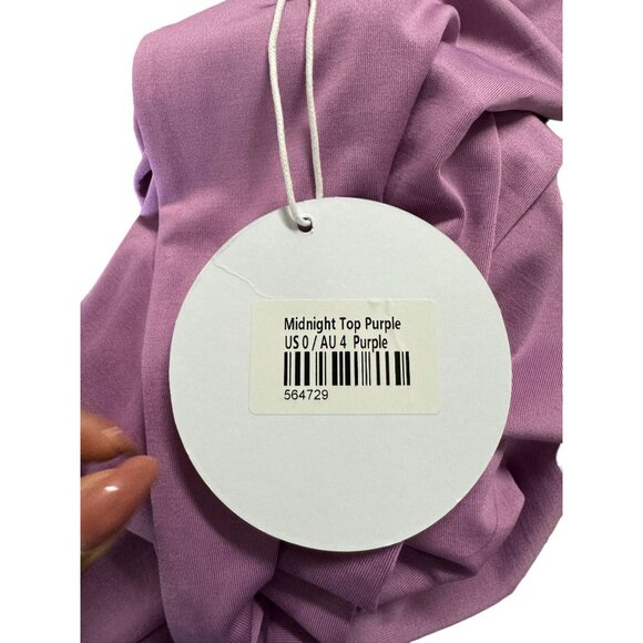 New Princess Polly Princess Top Purple Wrap‎ Tie Night Out Top Womans Size 0 - Picture 2 of 4